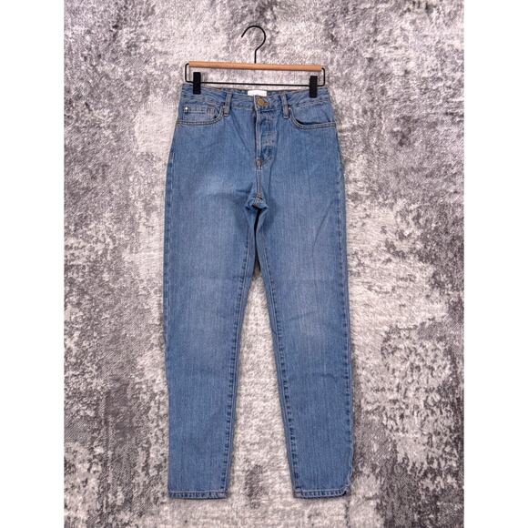 Sezane Denim - Sezane Jeans 25 Womens High Rise Slim Straight Button Fly Denim